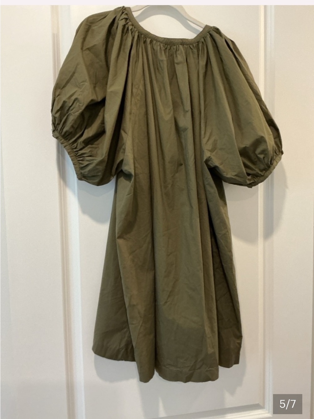 Tuckernuck Olive Green Puff-Sleeve Mini Dress - Picture 5 of 7